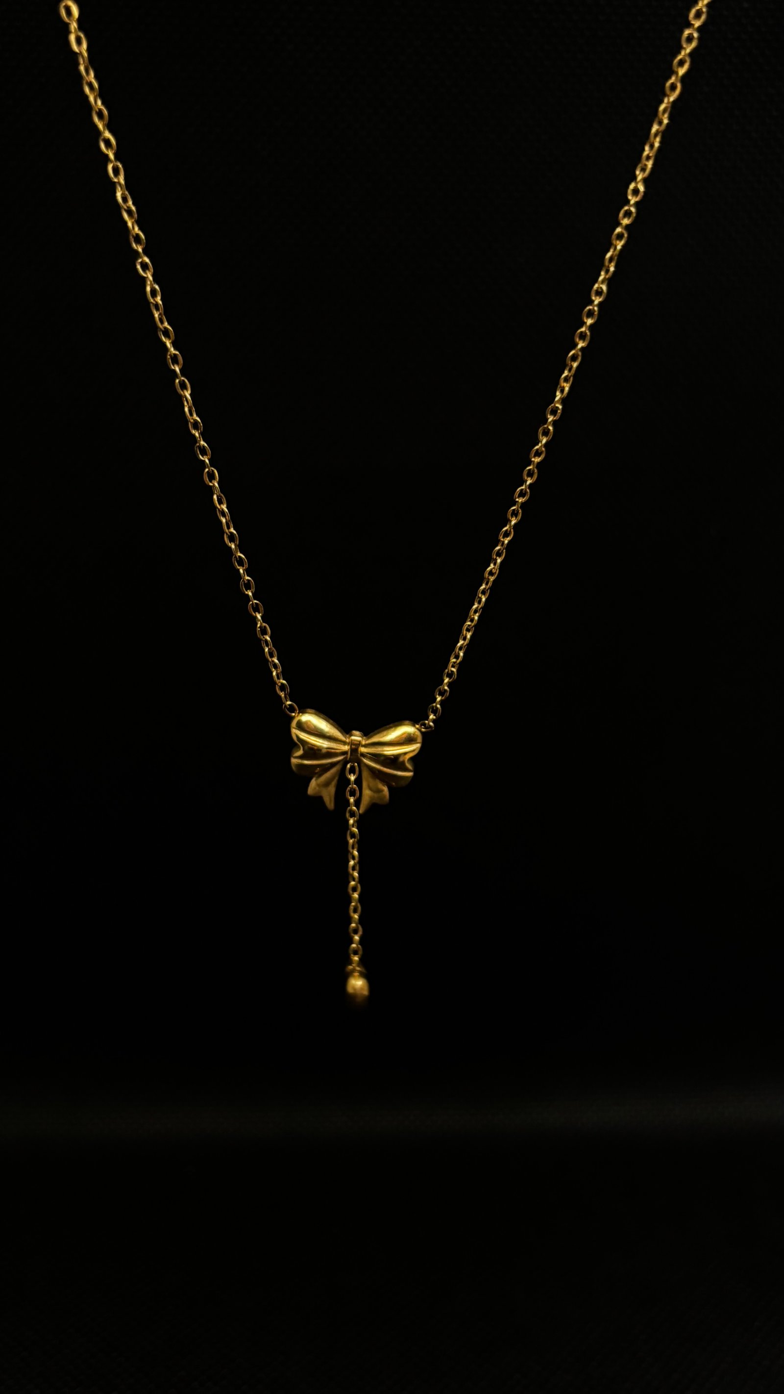 Drop Bow Necklace